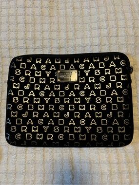 Marc by Marc Jacobs Black and Gold Logo Neoprene Tablet Sleeve